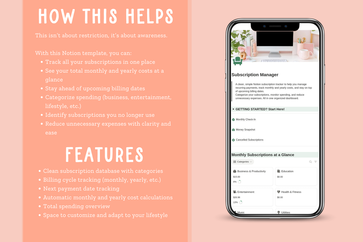 Subscription Manager | Notion Template