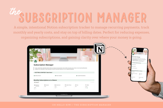 Subscription Manager | Notion Template