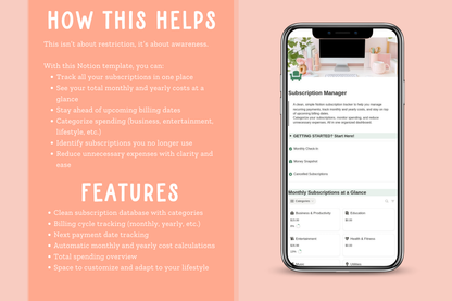 Subscription Manager | Notion Template